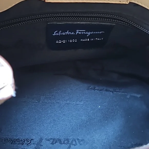 Salvatore Ferragamo Leather Handbag Silver Logo Hardware - Picture 10 of 13